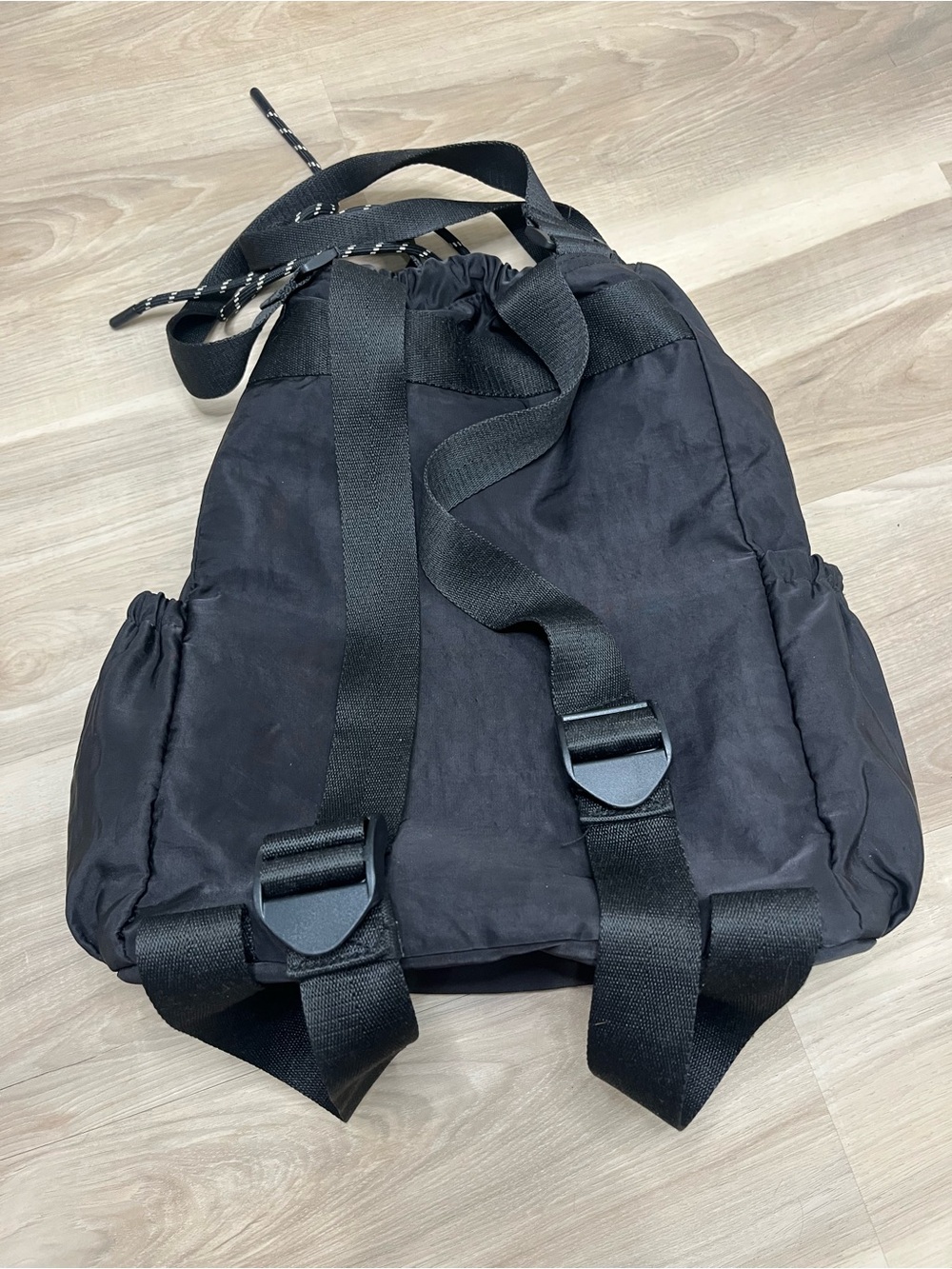 BEIS Black Drawstring Daypack Backpack - Picture 5 of 11